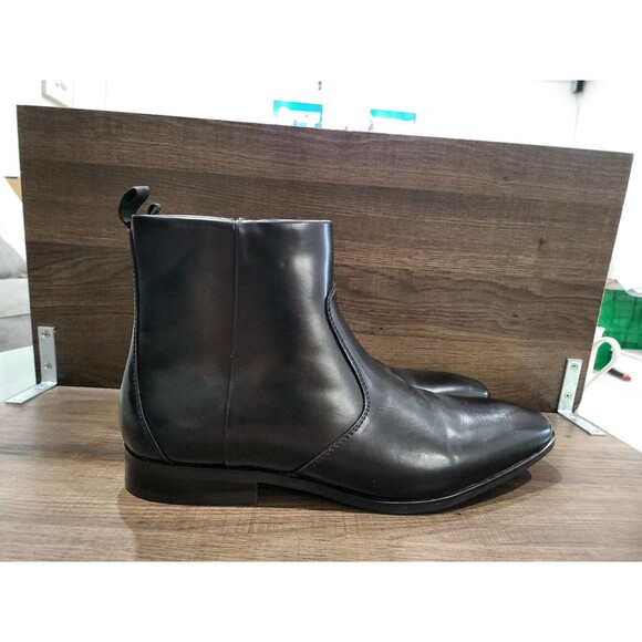 Alfani Men's Ashton Ankle Boot Leather Smooth Black 12M New - Picture 3 of 10